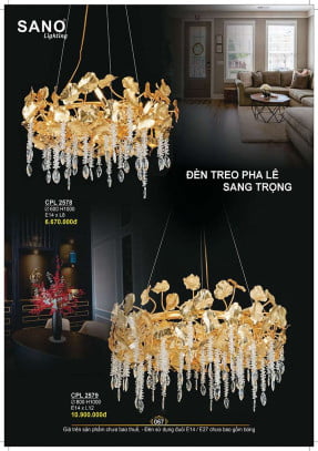 Đèn chùm pha lê Sano Lighting CPL 2578, CPL 2579