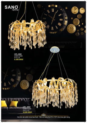 Đèn chùm pha lê Sano Lighting CPL 2581, CPL 2582
