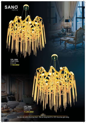 Đèn chùm pha lê Sano Lighting CPL 2584, CPL 2585