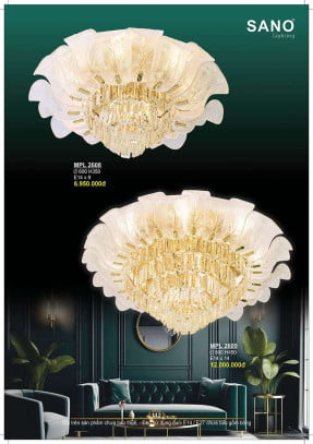 Đèn mâm pha lê Sano Lighting MPL 2608, MPL 2609