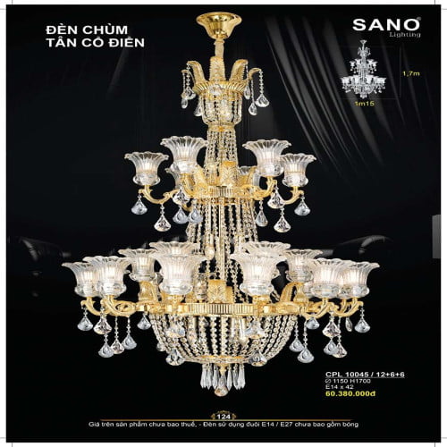 Đèn chùm Sano Lighting CPL 10045/12+6+6