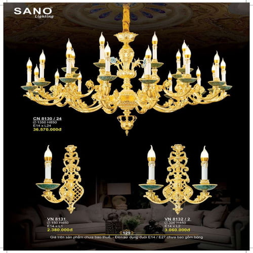 Đèn chùm Sano Lighting CN 8130/24, VN 8131, VN 8132/2