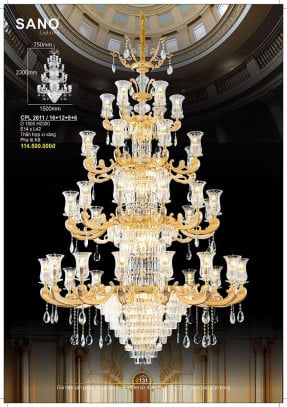 Đèn chùm Sano Lighting CPL 2611/16+12+8+6