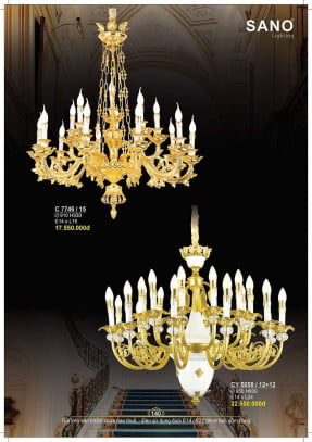 Đèn chùm Sano Lighting C 7746/15, CY 5058/12+12