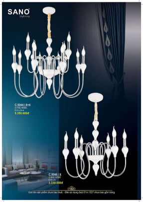 Đèn chùm Sano Lighting C 5046/6, C 5044/8+4