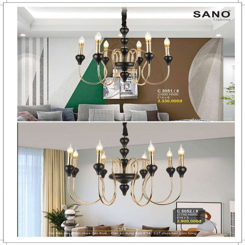 Đèn chùm Sano Lighting C 5051/6, C 5052/8