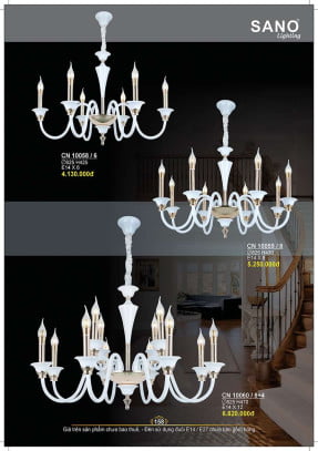 Đèn chùm Sano Lighting CN 10058/6, CN 10059/8, CN 10060/8+4