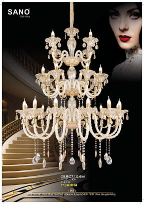 Đèn chùm Sano Lighting CN 10077/12+8+4