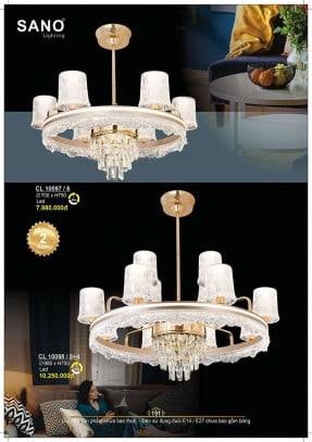 Đèn chùm Sano Lighting CL 10097/6, CL 10098/8+4