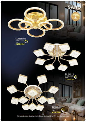 Đèn chùm Sano Lighting CL 1681/4+2, CL 2652/8, CL 2653/8+4