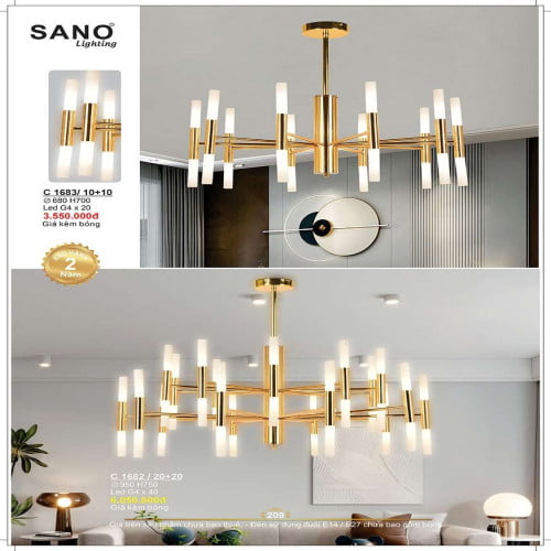 Đèn chùm Sano Lighting C 1683/10+10, C 1682/20+20