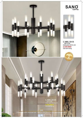 Đèn chùm Sano Lighting C 1685/10+10, C 1684/20+20