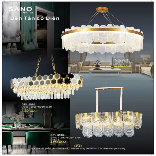 Đèn chùm Sano Lighting CPL 2015, CPL 5520, CPL 5513
