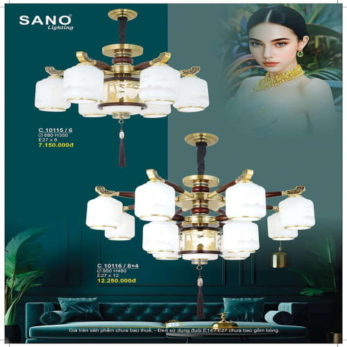 Đèn chùm Sano Lighting C 10115/6, C 10116/8+4