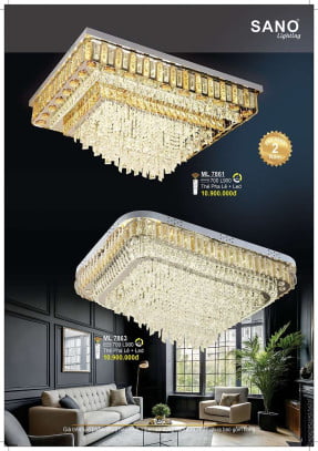 Đèn mâm pha lê Sano Lighting ML 7861, ML 7863