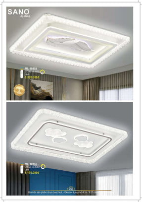 Đèn mâm ốp trần Sano Lighting ML 10154, ML 10155