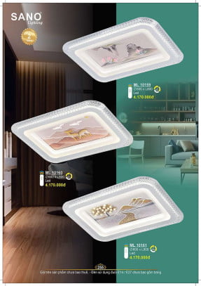 Đèn mâm ốp trần Sano Lighting ML 10159, ML 10160, ML 10161