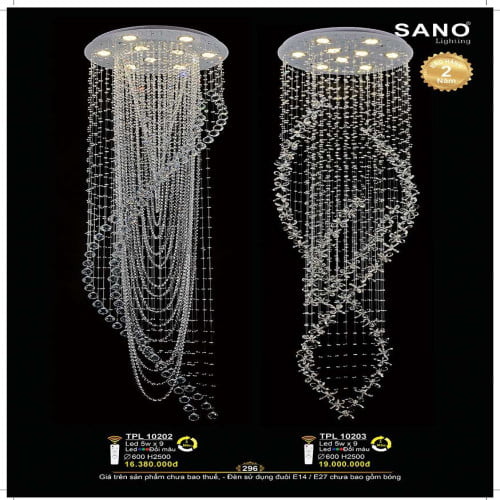 Đèn thả Sano Lighting TPL 10202, TPL 10203
