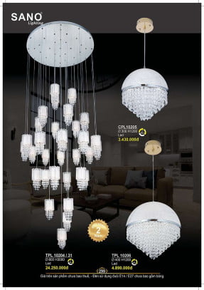 Đèn thả Sano Lighting TPL 10204/31, TPL 10206, CPL 10205