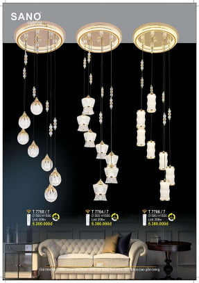 Đèn thả Sano Lighting T 7768/7, T 7764/7, T 7766/7