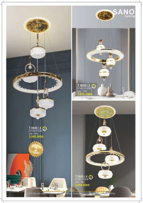 Đèn thả Sano Lighting T 8658/4, T 8659/3, T 8660/4