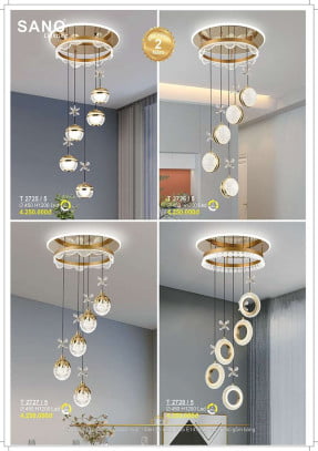Đèn thả Sano Lighting T 2725/5, T 2726/5, T 2727/5, T 2728/5