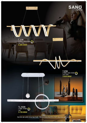 Đèn thả Sano Lighting T 2748, T 2756, TL 10228