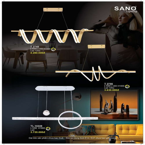 Đèn thả Sano Lighting T 2748, T 2756, TL 10228