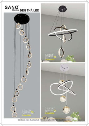 Đèn thả Sano Lighting T 7788/13, T 7786/3, T 7787/3