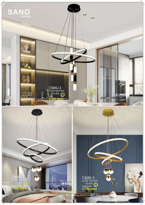 Đèn thả Sano Lighting T 8242/3, T 8228/3, T 8229/3