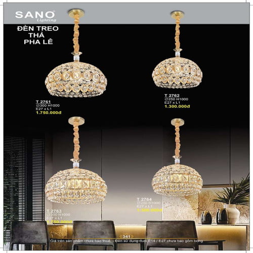 Đèn thả Sano Lighting T 2761, T 2762, T 2763, T 2764