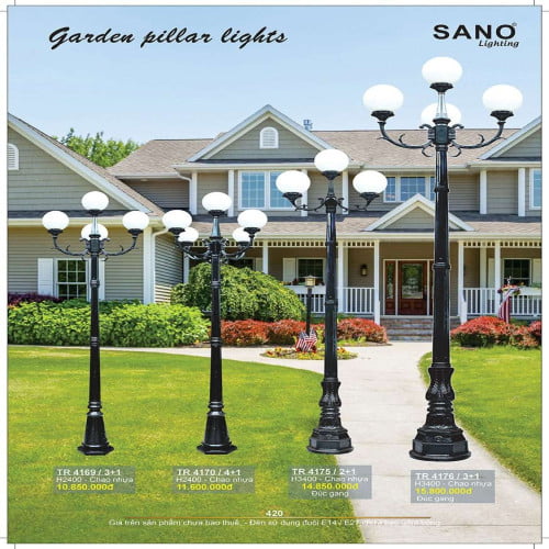 Đèn trụ Sano Lighting TR 4169/3+1, TR 4170/4+1, TR 4175/2+1, TR 4176/3+1
