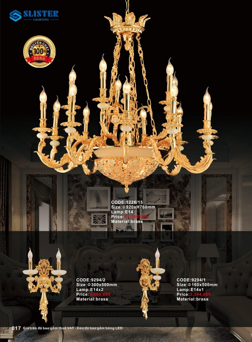 Catalogue đèn trang trí Slister Lighting