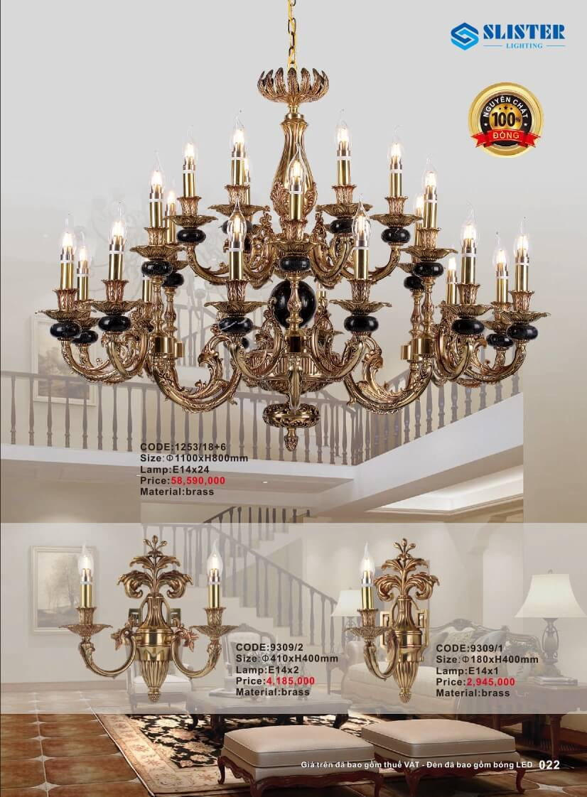 Catalogue đèn trang trí Slister Lighting