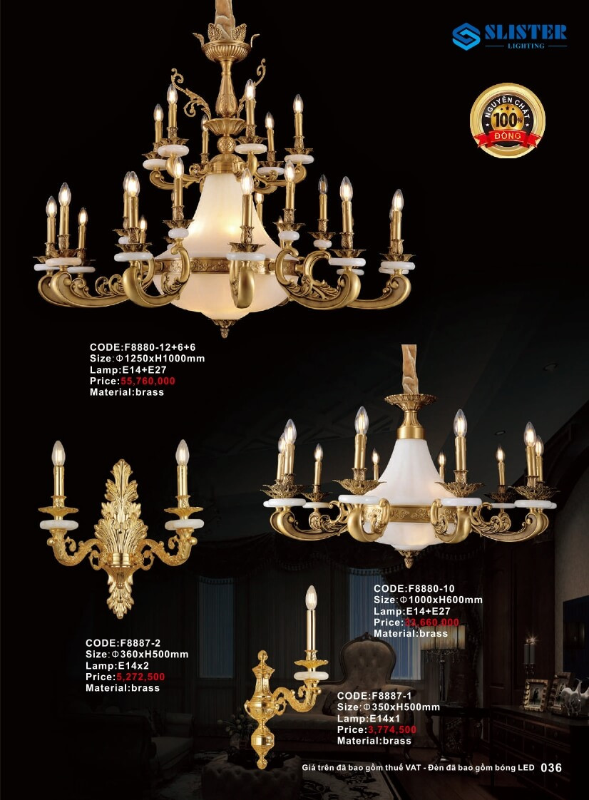 Catalogue đèn trang trí Slister Lighting