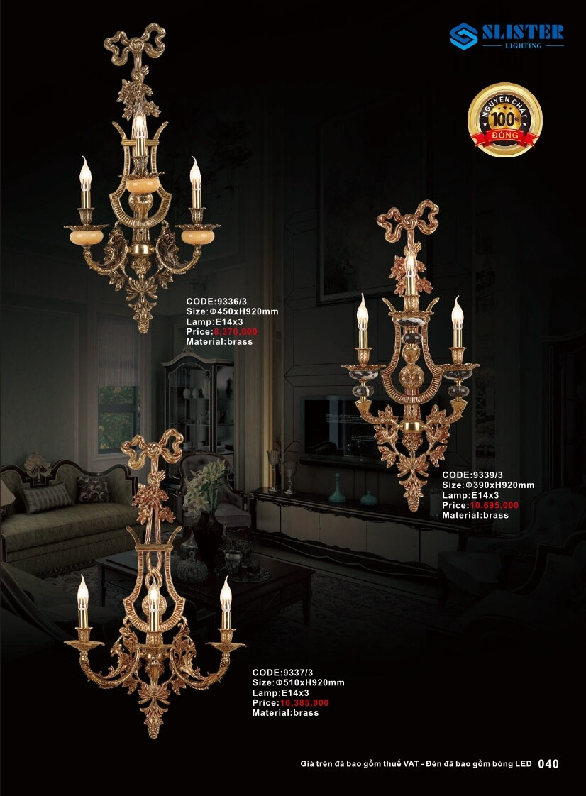 Catalogue đèn trang trí Slister Lighting