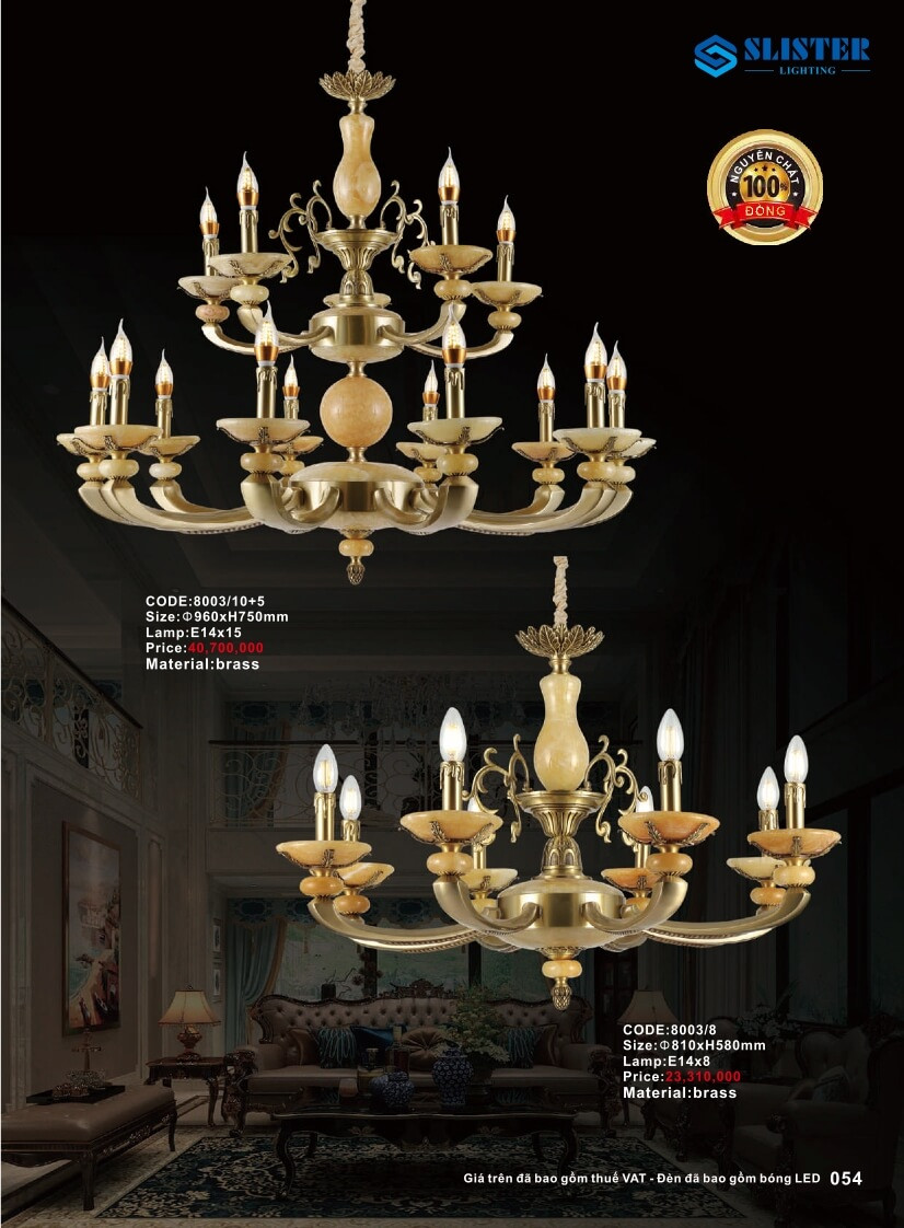 Catalogue đèn trang trí Slister Lighting