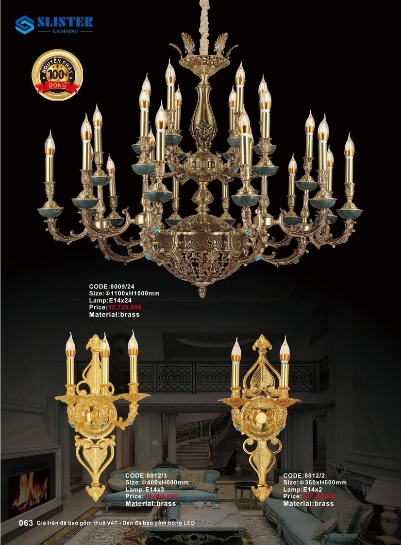 Catalogue đèn trang trí Slister Lighting