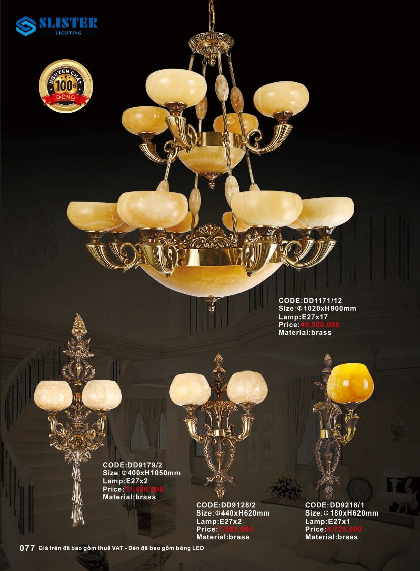 Catalogue đèn trang trí Slister Lighting