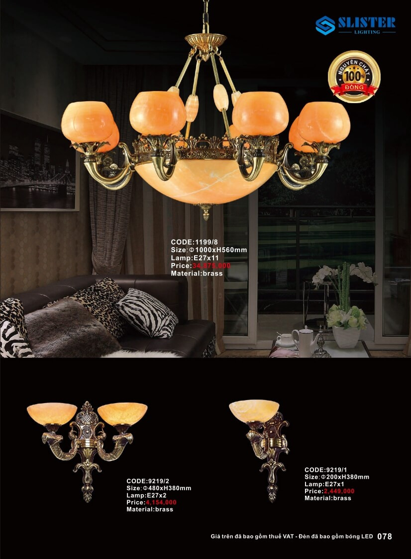 Catalogue đèn trang trí Slister Lighting