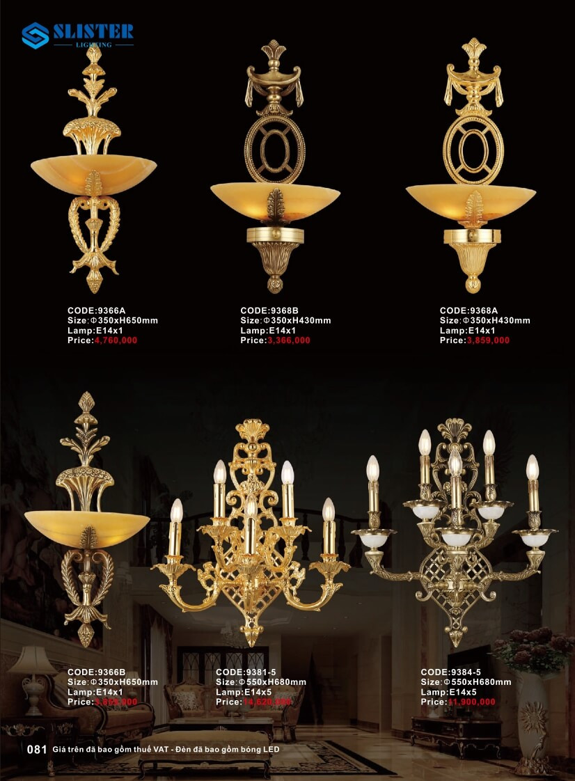 Catalogue đèn trang trí Slister Lighting