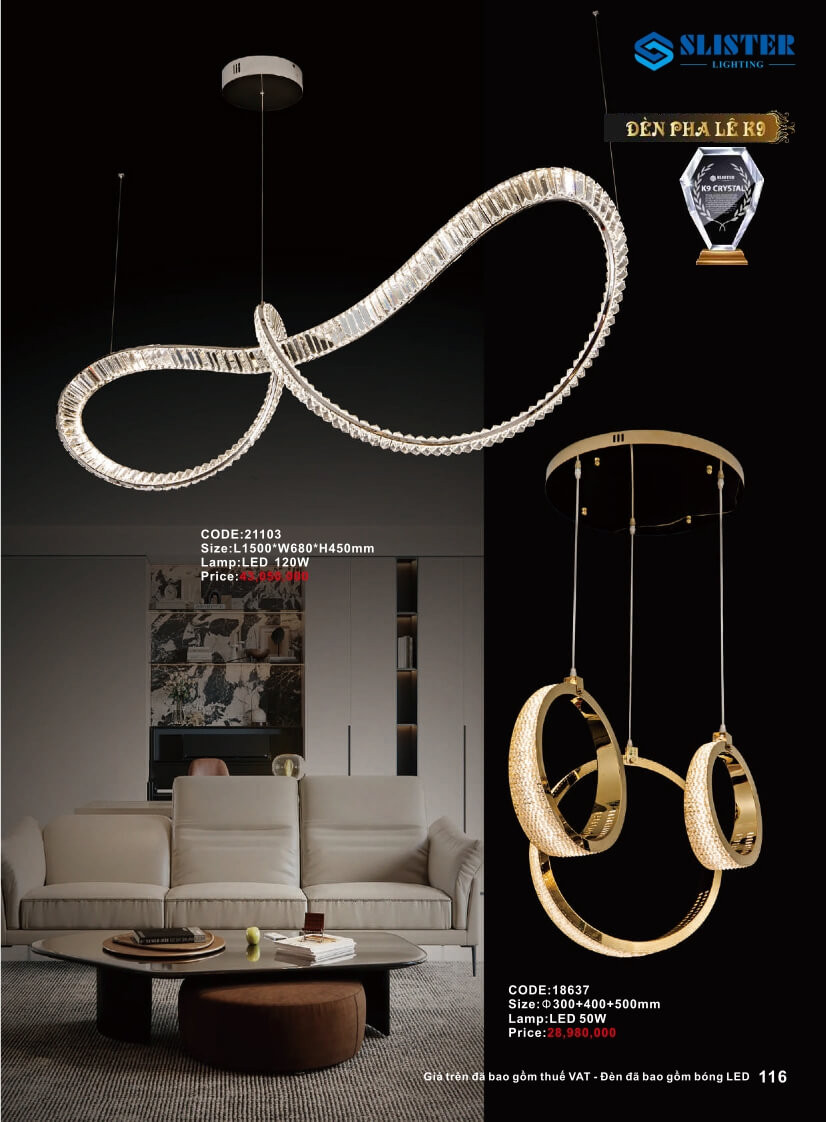 Catalogue đèn trang trí Slister Lighting