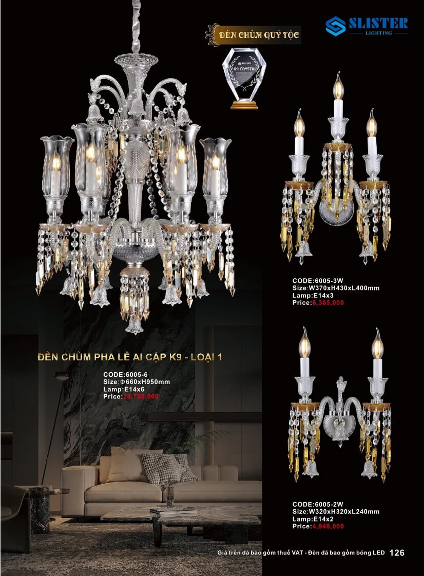 Catalogue đèn trang trí Slister Lighting