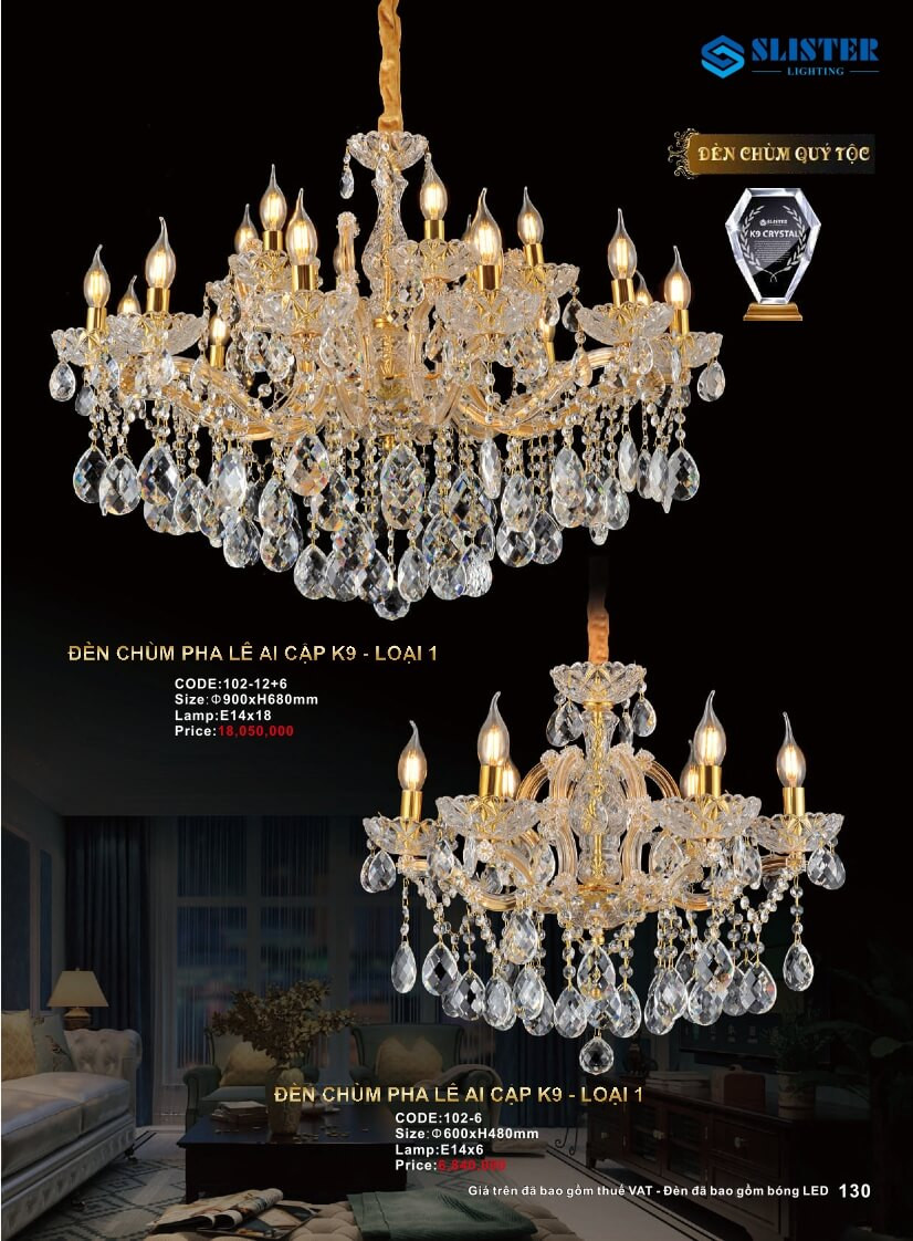 Catalogue đèn trang trí Slister Lighting