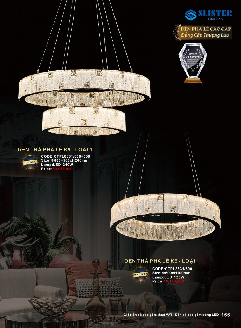 Catalogue đèn trang trí Slister Lighting