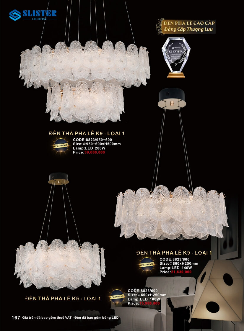 Catalogue đèn trang trí Slister Lighting