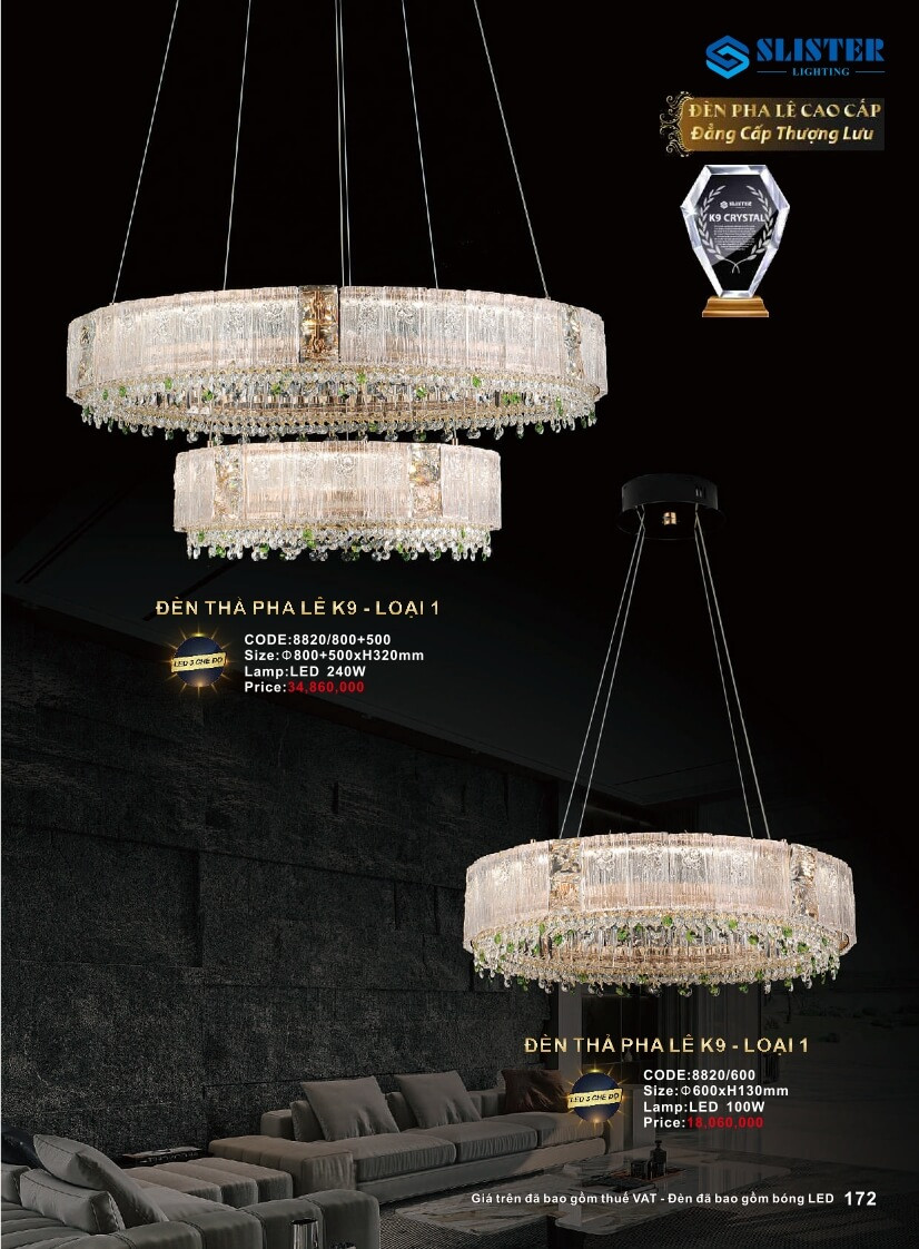 Catalogue đèn trang trí Slister Lighting