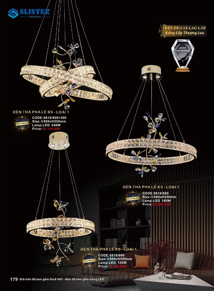 Catalogue đèn trang trí Slister Lighting