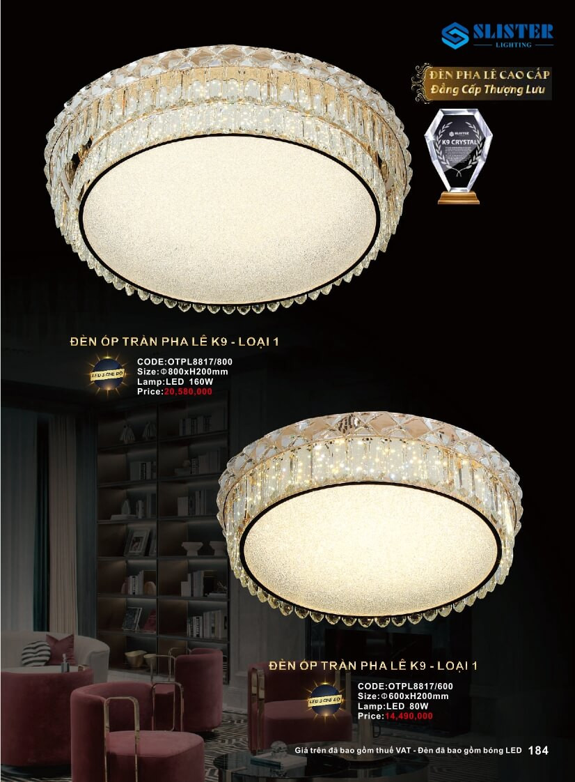 Catalogue đèn trang trí Slister Lighting