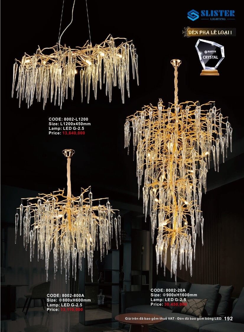 Catalogue đèn trang trí Slister Lighting